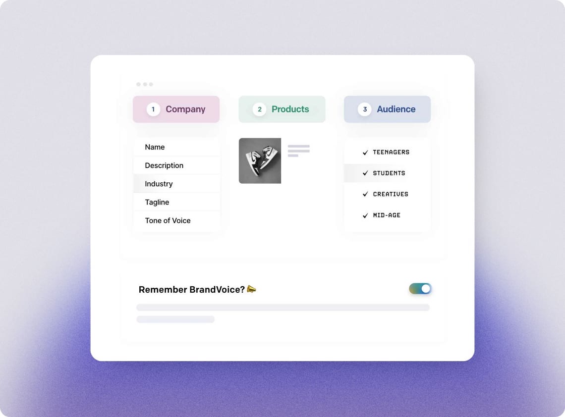 Generate, edit, export.